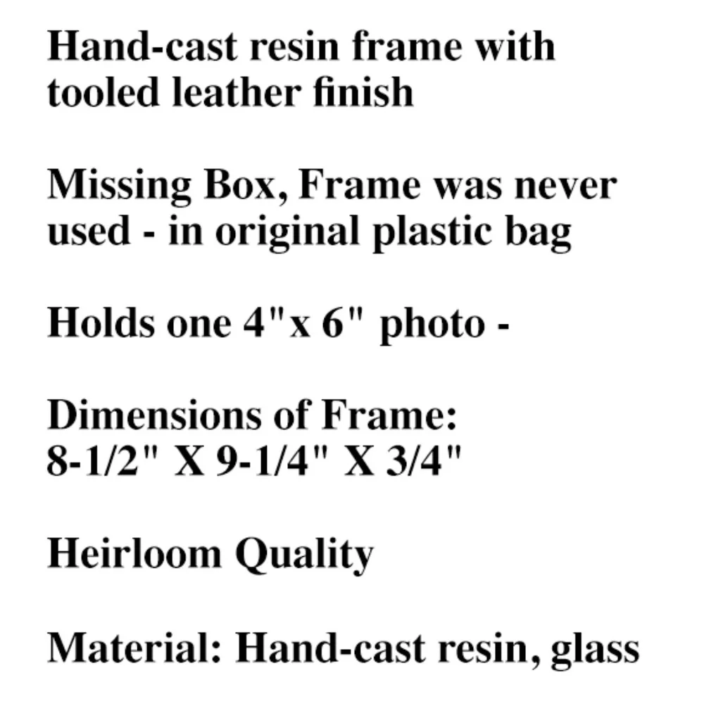 Big Sky Carvers Tooled Leather Finish Trout Photo Frame - Holds 4